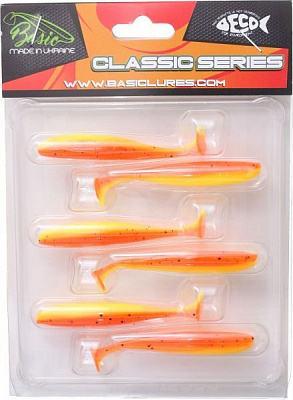 Приманка рыболовная Basic Lures 75 мм 6 шт. White Bait 4,0 оранжевый с желтым