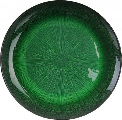Блюдо Crystal 28 см зеленое Dekor Cam 