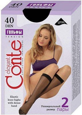 Гольфы Conte TENSION 40 р. 23-25 черный 