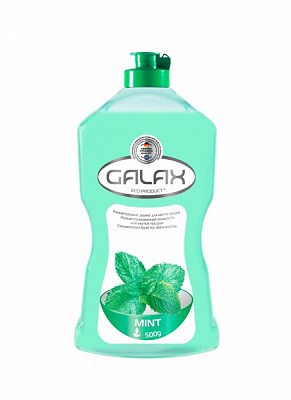 Жидкость для ручного мытья посуды Galax Мята 0,5л