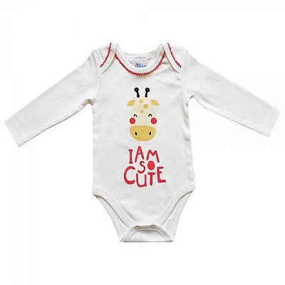 Боді для дівчаток для дівчинки Colibri р.68 молочний/із принтом G3081