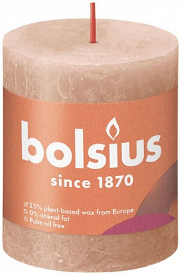 Свеча Рустик столбик SHINE 80/68 крем Bolsius