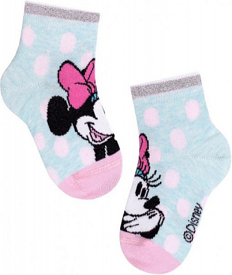 Шкарпетки дитячі Conte-Kids Disney Мінні Маус 342 17С-126/1СПМ р.12 блідо-бірюзовий