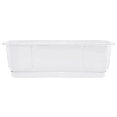 Ящик балконний Алеана Дама прямокутний 18л білий (112410)