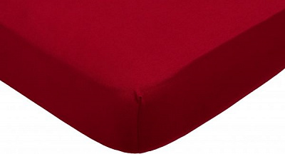 Простынь на резинке трикотажное 160x200 см бордовый Home Line 