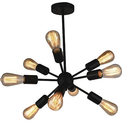 Люстра стельова Accento lighting Corrida 9x40 Вт E27 чорний