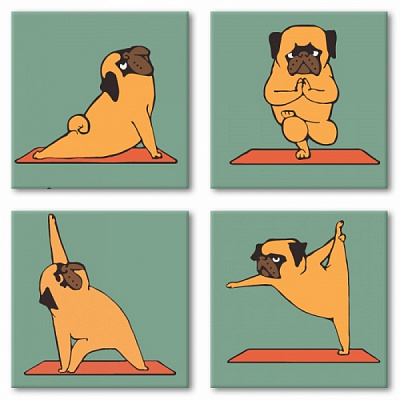 Картина по номерам Yoga-dog Идейка 