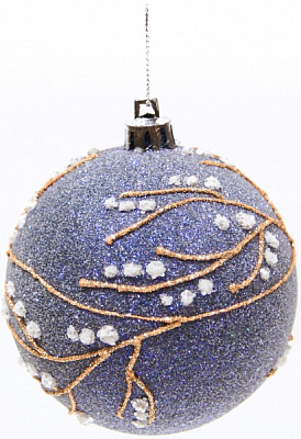 Куля новорічна Гілочки фіолетовий