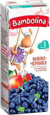 Нектар Bambolina Яблочно-черничный 200 мл