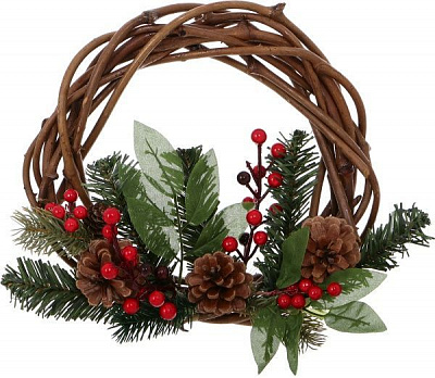 Венок новогодний d250 мм W01-1264/22 