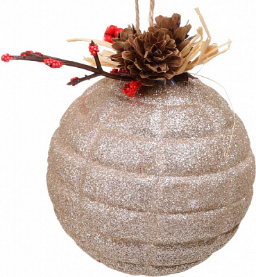 Декоративна підвіска Куля з декором 8 см MD2161