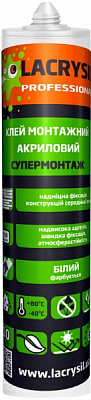 Клей монтажный Lacrysil Супермонтаж акриловый белый 400 мл 