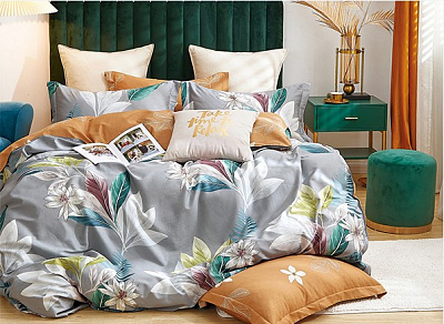 Комплект постільної білизни Fantasy сімейний сірий із малюнком La Nuit