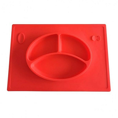 Тарілка-килимок Kinder Marky Папуга червона силіконова