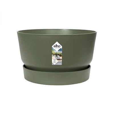 Вазон пластиковый Elho Greenville Bowl 33 см круглый 11,6 л зеленый (332464) 