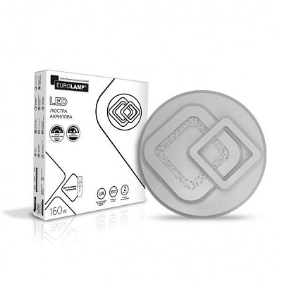 Люстра світлодіодна Eurolamp A9 з пультом ДК 160 Вт білий LED-LR-160-A9