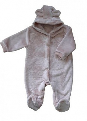 Комбинезон для девочки Маленькие люди вельсофт р.62 светло-розовый 