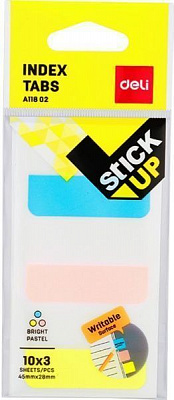 Індексний розділювач EA11802 мікс 45х28 мм 10 арк. Deli