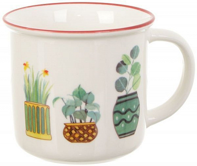 Чашка Flower Pots Red 350 мл Fiora