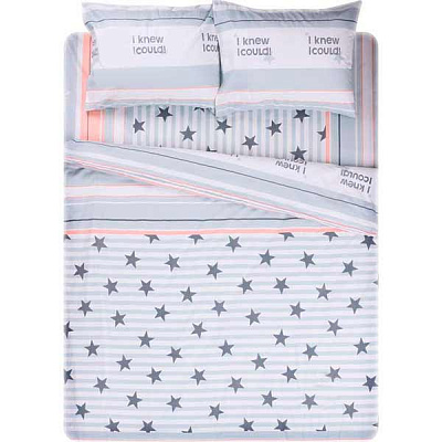 Комплект постельного белья Starlight 2 голубой с бежевым UP! (Underprice) 