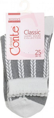 Носки Conte CLASSIC (рельефные) 16С-58СП 086 р. 25 светло-серый 