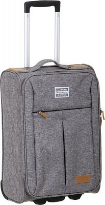 Чемодан серый на колесах 44х22х66 см 