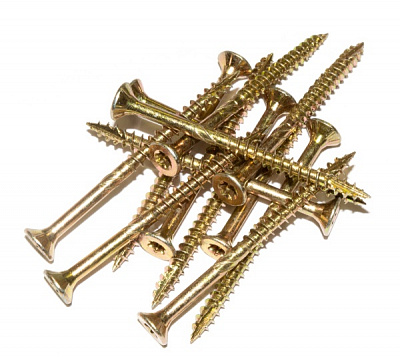 Шуруп конструкційний 4,5x60 мм жовтий цинк