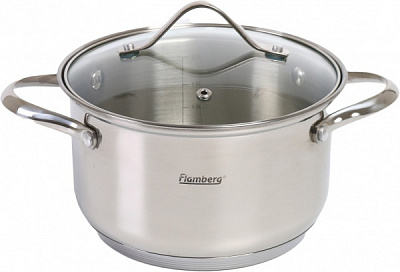 Кастрюля Tradition 2,5 л со стеклянной крышкой Flamberg