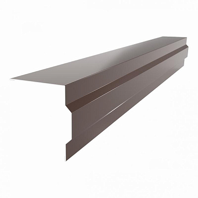 Планка торцевая глянцевая Европрофиль RAL 8017 коричневая