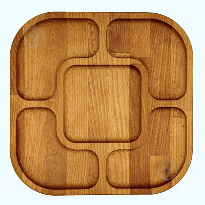 Менажница квадратная дуб 25х25 см 007 Забава 