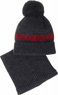 Комплект шапка + снуд Pompona для мальчиков р.50-52 графит 20 Z P 90 k 