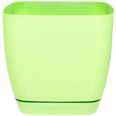 Вазон пластиковый Form Plastic Тоскана Квадро-13 квадратный 1,7л салатовый (0731-007) 