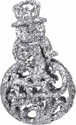 Ялинкова іграшка Медальйон срібний 12x8x3 см SD22-214