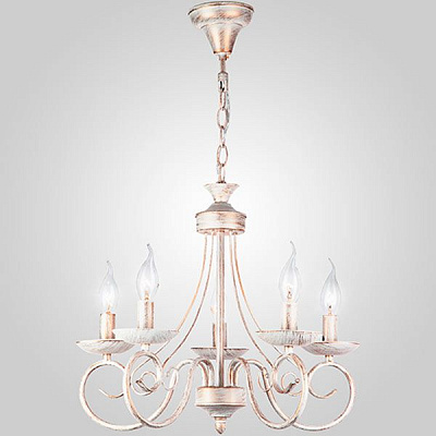 Люстра подвесная Strotskis Luciana 5x60 Вт E14 бело-золотистый 22404/5 