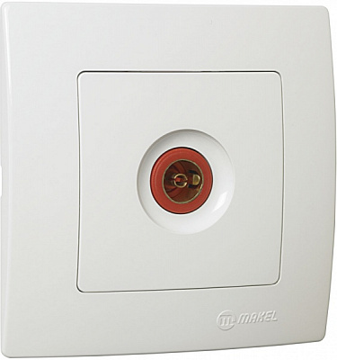 Розетка TV оконечная Makel Lillium Natural Kare белый 32001027