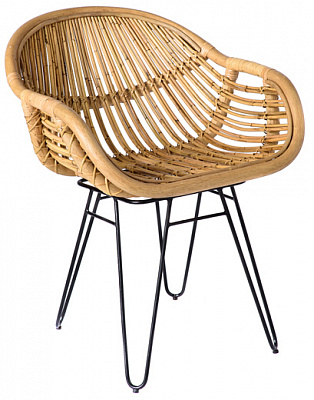 Крісло ротангове Cruzo Нікі 76x53x56 см натуральний