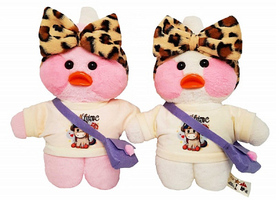 М'яка іграшка Анна Качечка без окулярів 30 см рожевий