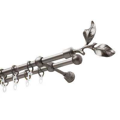 Карниз двойной Кардинал Сатин Лист розы 1.6 м