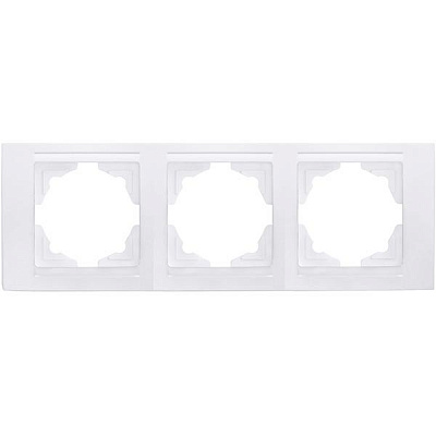 Рамка трехместная Gunsan Moderna универсальная белый MD 29 11 143