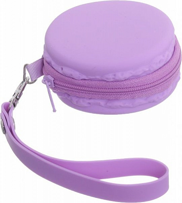 Пенал школьный 7,5x7,5x4,5 cм фиолетовый