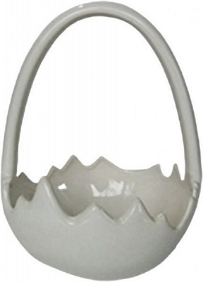 Ваза керамічна біла Корзинка 1714-18 Eterna