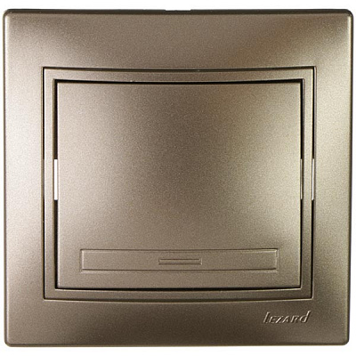 Вимикач одноклавішний Lezard Mira без підсвітки 10 А 250В IP20 світло-коричневий