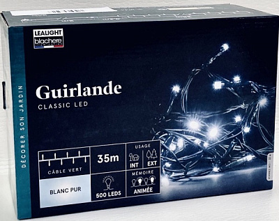 Электрогирлянда линейная Blachere светодиодная (LED) 500 ламп 35 м 