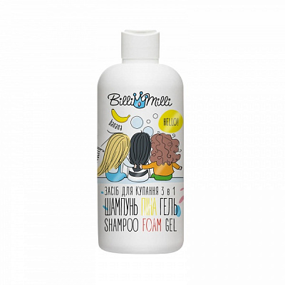 Шампунь-пена Детский с фруктовым ароматом банан и клубника 500 мл