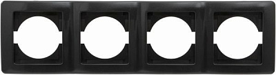 Рамка четырехместная TEM Ekonomik горизонтальная черный OE40NB-U