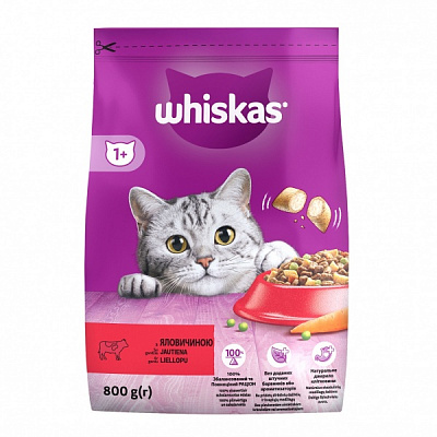 Корм сухой Whiskas с говядиной 800 г