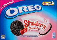 Печенье OREO с какао и начинкой со вкусом клубники и чизкейка 228 г 