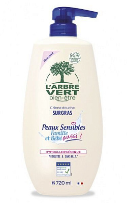 Гель для душа L'Arbre Vert Sensitive для чувствительной кожи с экстрактом сладкого миндаля 720 мл