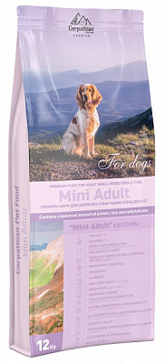 Корм сухий для дорослих собак малих порід (до 11 кг) Carpathian Pet Food Mini Adult 12 кг