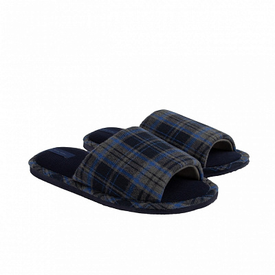 Набор тапочек Twins VL клетка 12456 р.42/43 синий